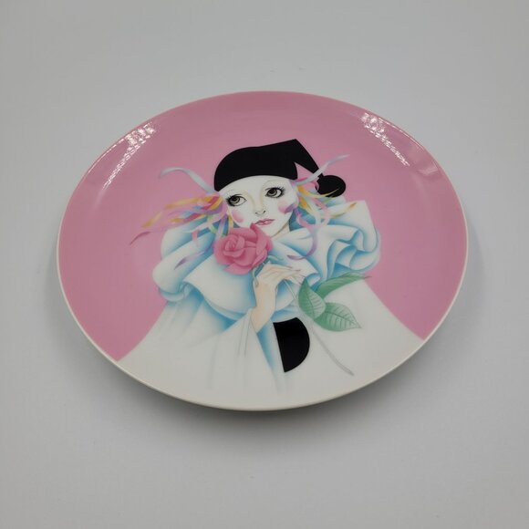 Vintage Chatillon Porcelain Fine Plate – Woman with Rose – Made in Japan - Picture 2 of 5